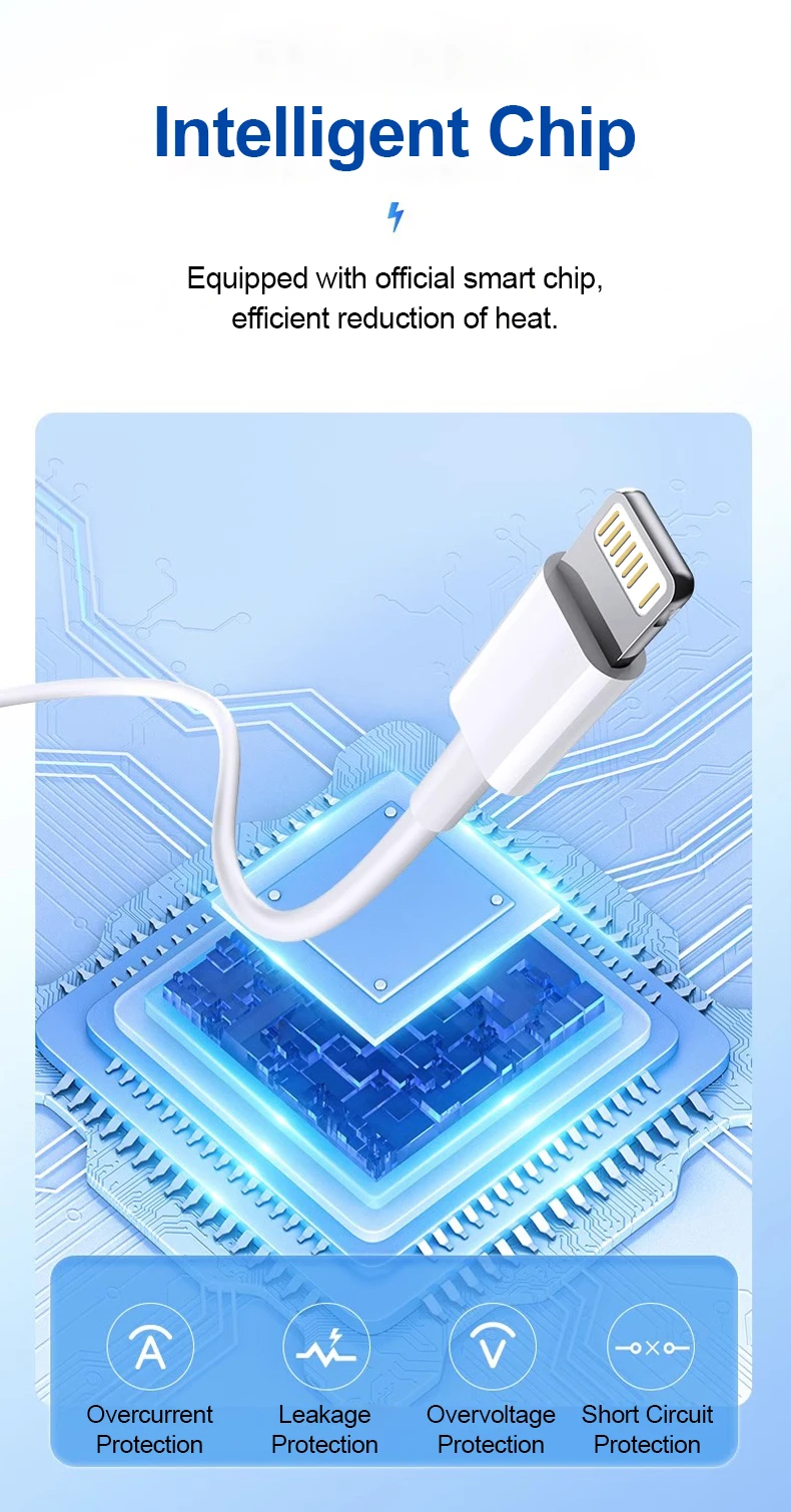 20W PD Lighting Cable Type C to Lighting Fast Charging Cord MFI Certified Wire for Iphone 14 13 12 11 Pro Max XS Max XR 6 7 8