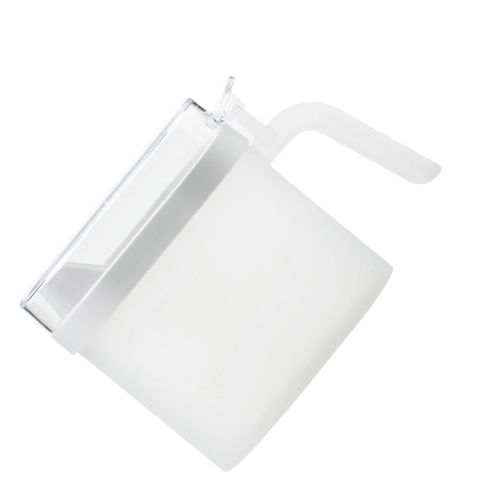 

1Pcs Transparent Plastic Oil Bottle Kitchen Tool Easy Pour Large Spout Removable Design Multi Purpose Seasoning Container White