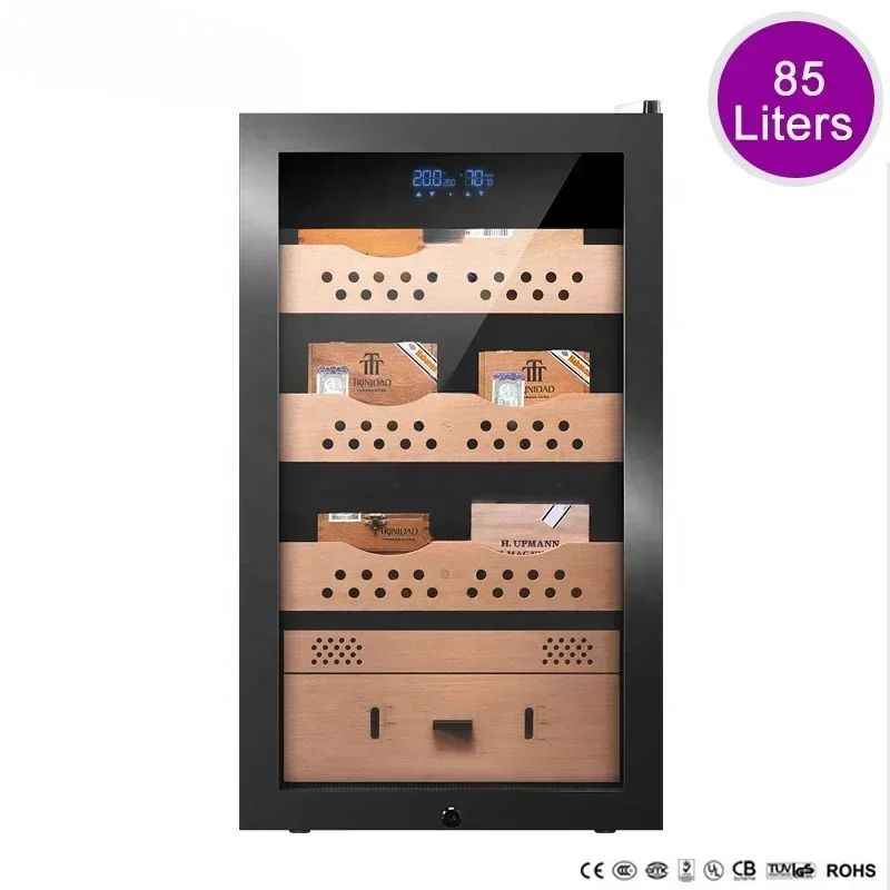 Humidor de muebles de salón de cedro eléctrico de alta gama, vitrina electrónica para cigarros, refrigerador para cigarros, gran oferta, barato y fino