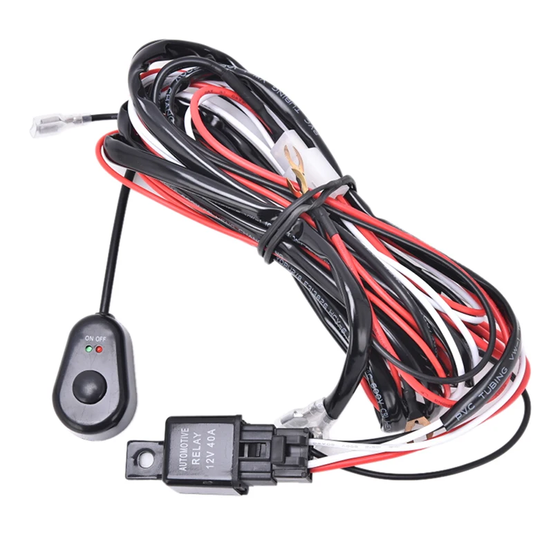 12V 40A Remote Control Wiring Harness Strobe Switch Relay LED Fog Light Bar Kit