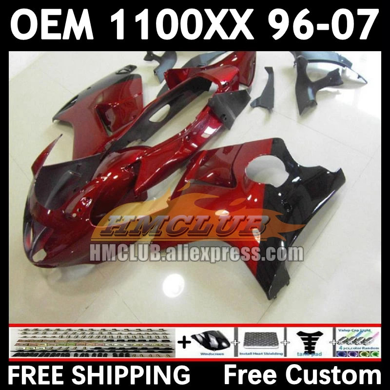 Blackbird For HONDA CBR1100 XX CBR1100XX 85No.101 CBR 1100XX dark red 1996 1997 1998 1999 2000 01 02 03 04 05 06 07 Fairings