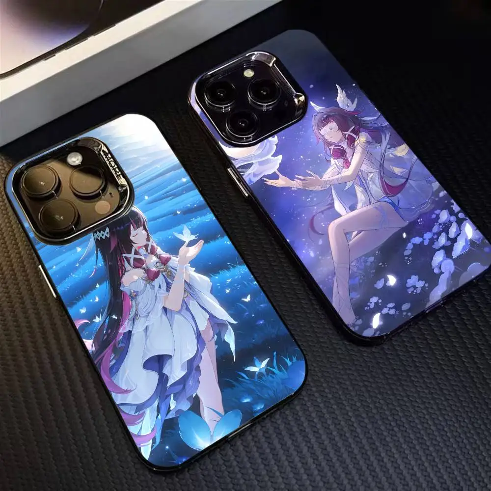 

Selen Columbina Genshin Phone Case For iPhone 16 17 15 14 12 13 Pro Max Black Color Shockproof Cover