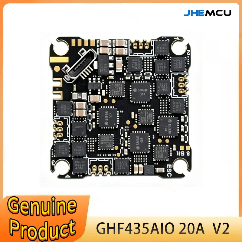 

JHEMCU GHF435AIO V2 20A Flight Controller 2-4S with OSD Baro Blackbox Built-in ELRS 2.4G Receiver for RC FPV Freestyle Drone