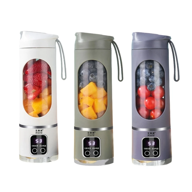 

Portable Household USB Powered Juicing Machine Digital Display Electric Juicer Cup Powerful Motor Large Capacity