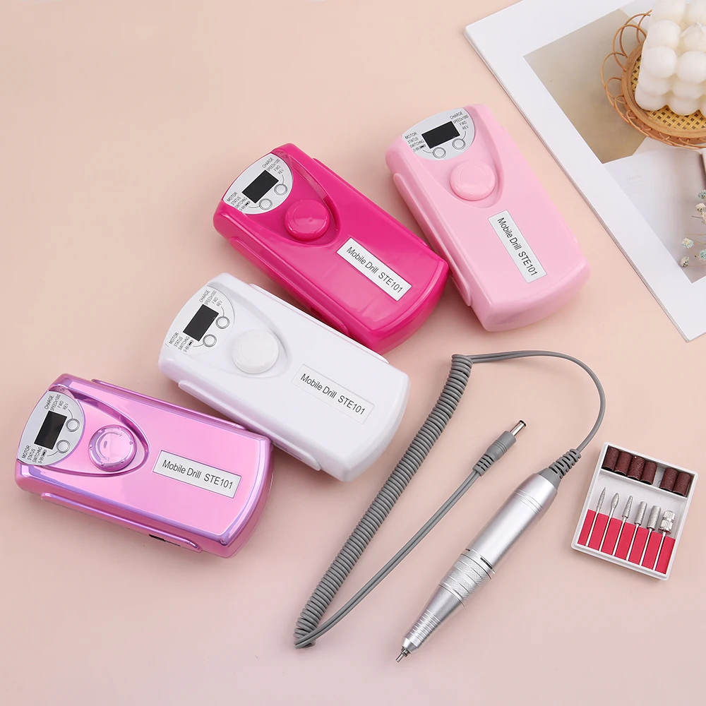 Professional Nail Drill Machine Electric Manicure Milling Cutter Set Nail Files Drill Bits Gel Polish Remover Tools STE-101