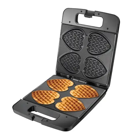 Heart Shaped Waffle Maker 1400W Nonstick Electric Waffle Machine Makes 4 Heart Shaped Waffles for Home Breakfast Snacks
