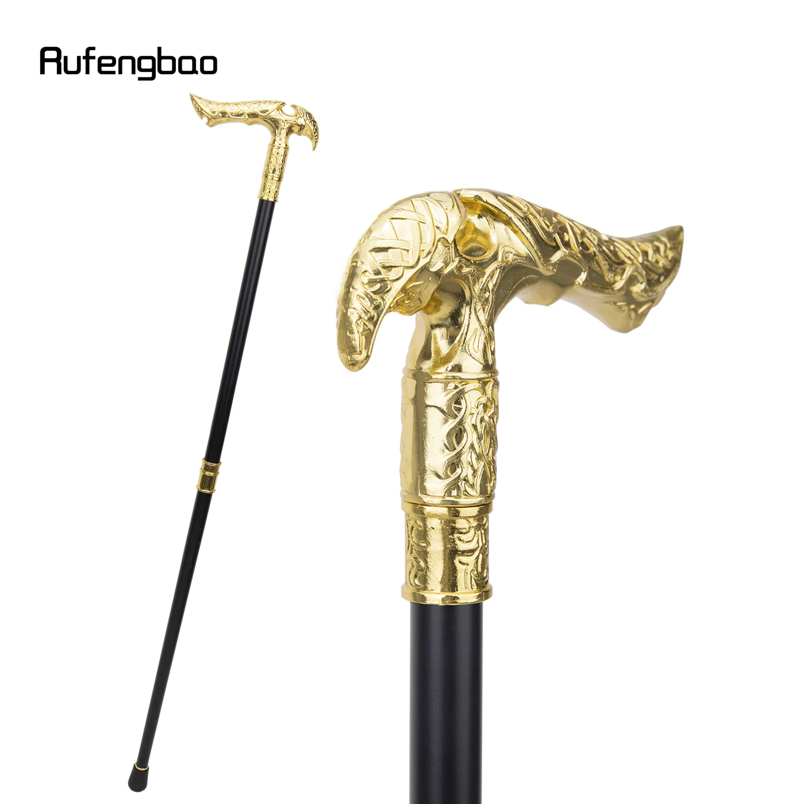 Gold Luxury Type Walking Cane Fashion Decorative Walking Stick Gentleman Elegant Cosplay Cane Knob Crosier 93cm