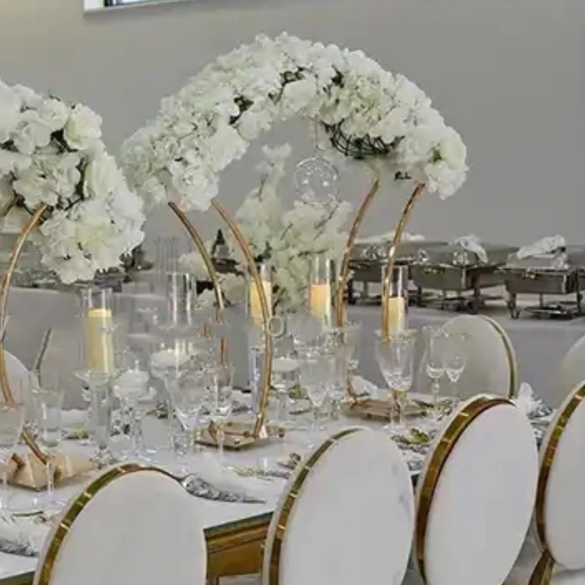 Modern Large Wedding Decoration, Flower Stand, Metal Floral, Gold Arch, Centerpieces for Wedding Table, 6Pcs, 10Pcs