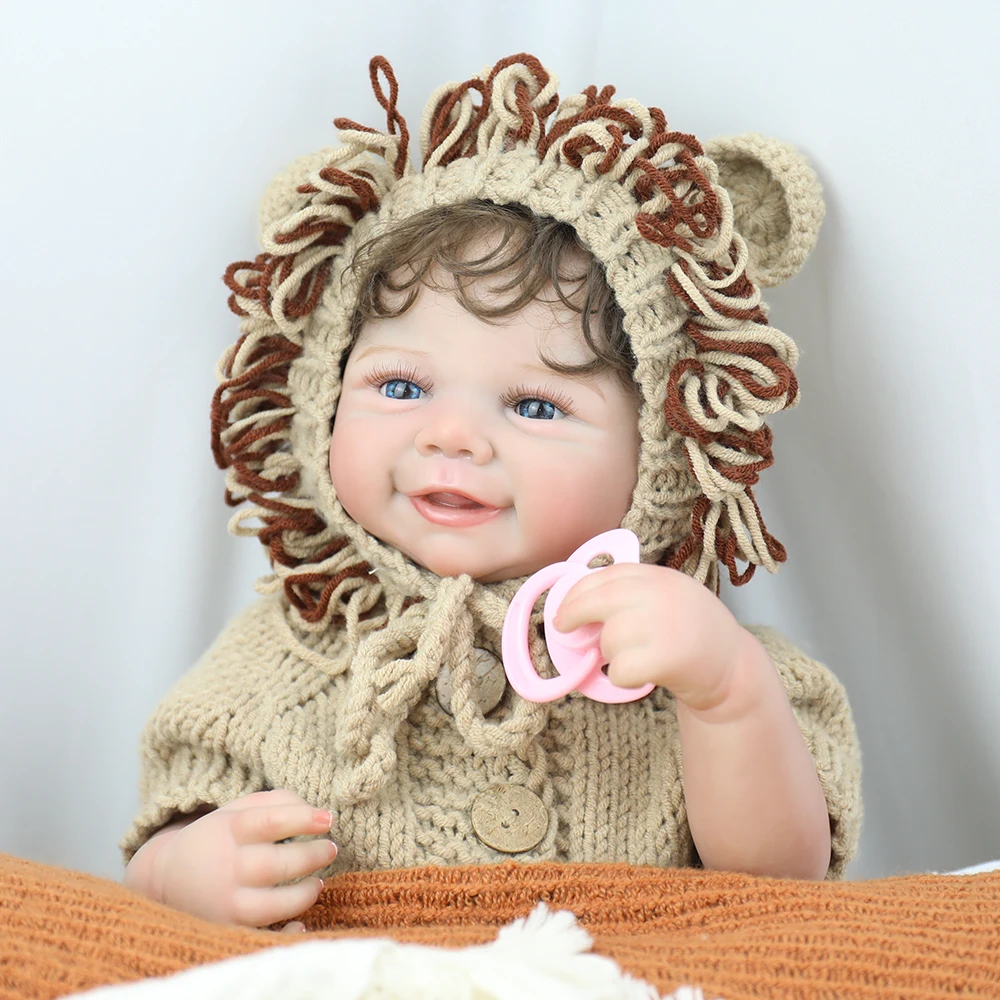 18インチのリアルなソフトシリコンリボーンドール、リアルな塗装の3Dスキン、複数層の塗装と手植えの髪、女の子へのギフト