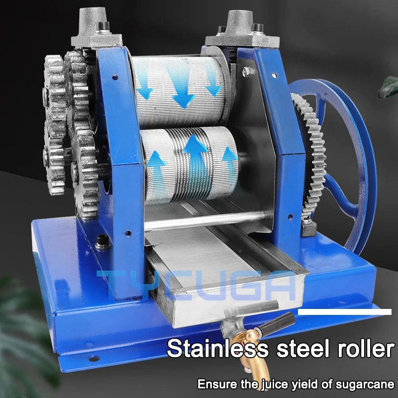 Spremiagrumi commerciale per canna da zucchero da tavolo manuale in acciaio inossidabile, separatore di succo di bagassa, spremiagrumi, frantoio per canna da zucchero