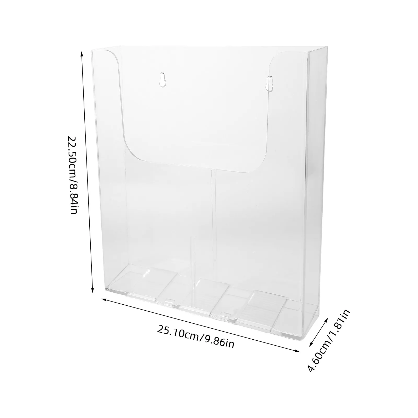 Clear Acrylic Wall Mount Document Holder A4 Paper File Organizer Magazine Folder Poster Display Rack
