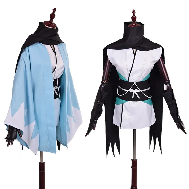 New Japanese destination/big order okita souji cosplay sabre sakura cosplay kimono blue cosplay suit