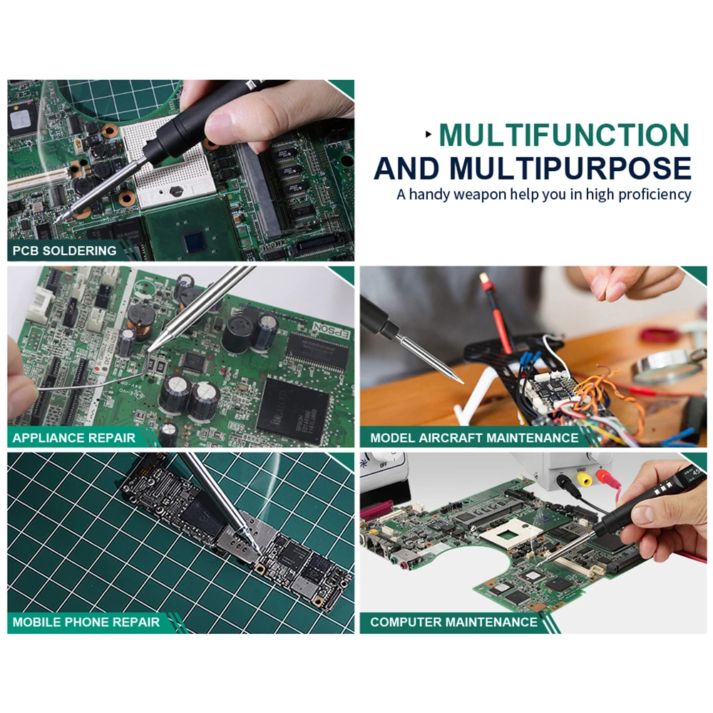 PTS200 V2 saldatore intelligente 100W PD3.0 CNC interamente in metallo con modalità di sospensione automatica