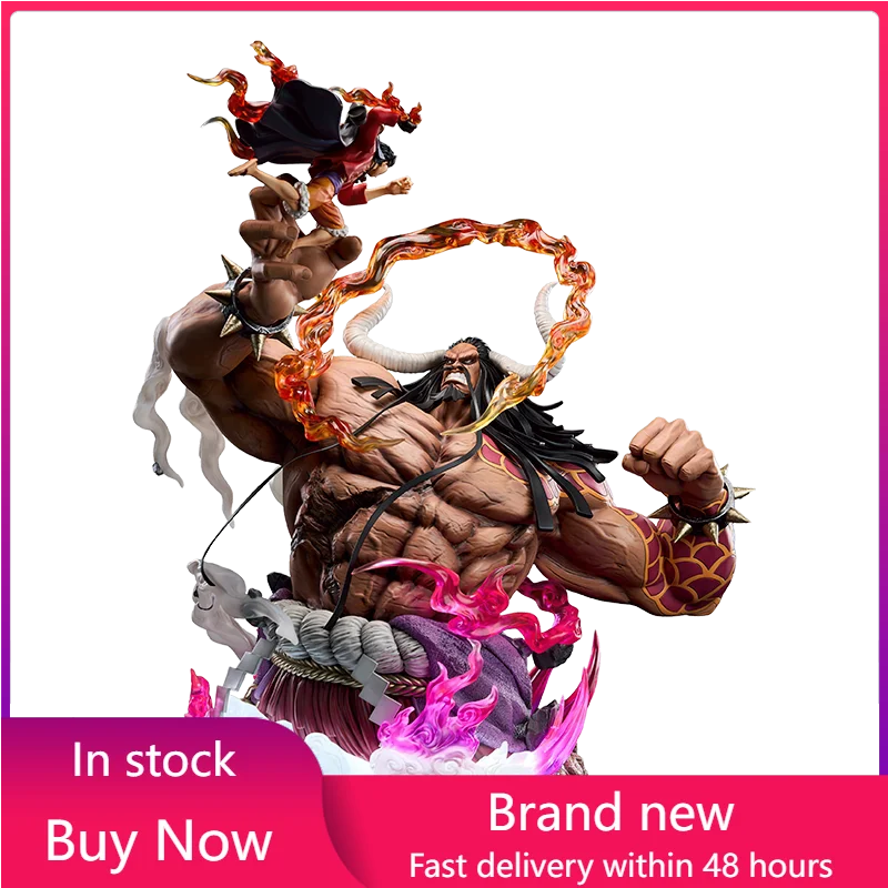 

BANDAI Genuine BNFIGURE One Piece Luffy vs KAIDO 63cm PVC Action Anime Figure Model Toys Figure Collection Doll Gift