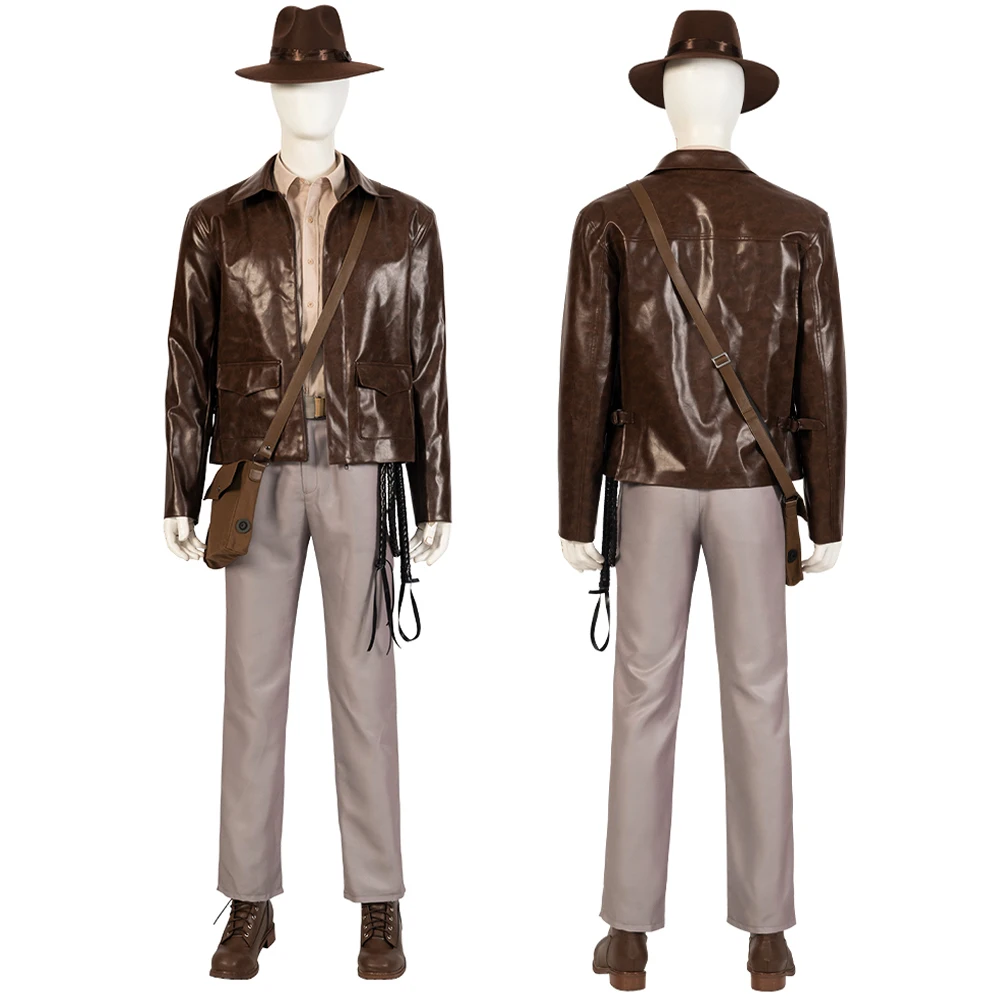 

2023 Halloween Carnival Indiana Dr. Jones Cosplay Costume Adventurer Indy Outfit With Hat Accessories