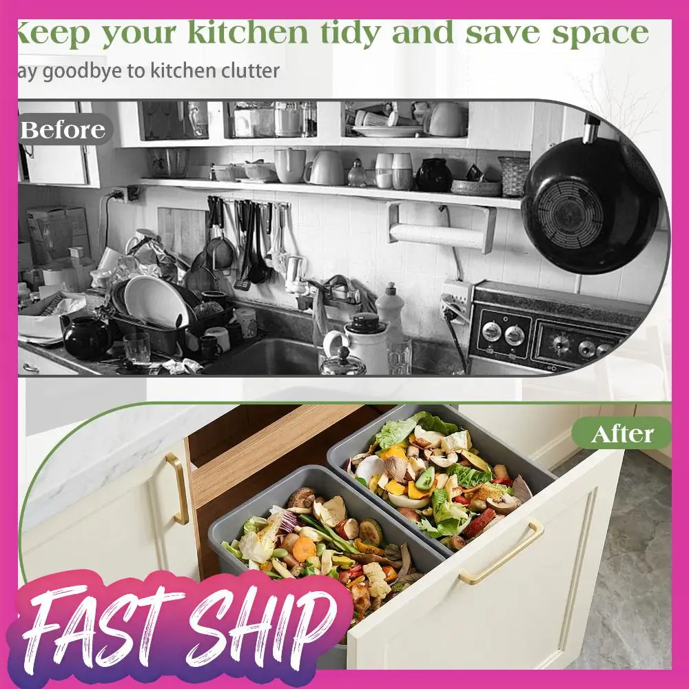 

Набор из 10 мусорных баков объемом 35 кварт, легко моющиеся, многофункциональные, для ванной, прачечной, гостиной, дома и рабочего кабинета