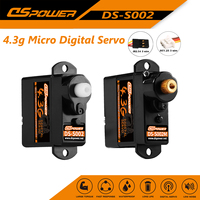 DSpower 4.3g Mini Coreless Digital Servo Plastic/Metal Gear for RC 1/24 Car Plane Helicopter WLtoys A959 A969 SCX24 Trx4m Trx6