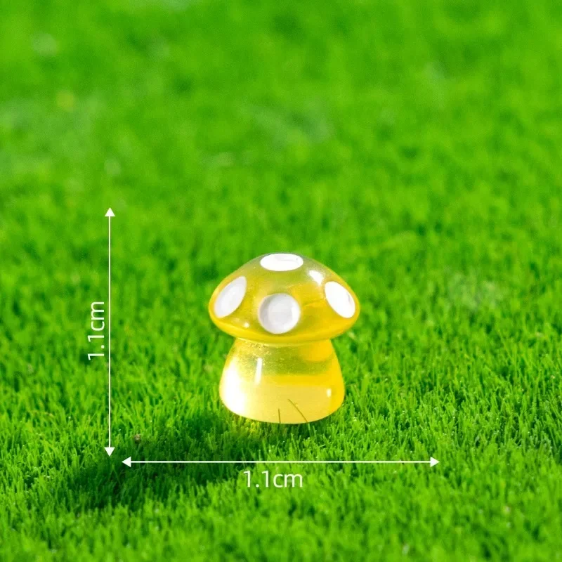 10/20PCS/pack Luminous Mushrooms Fairy Garden Accessories Mini Mushroom Glow At Night Miniatures Garden Decoration Kids Toys
