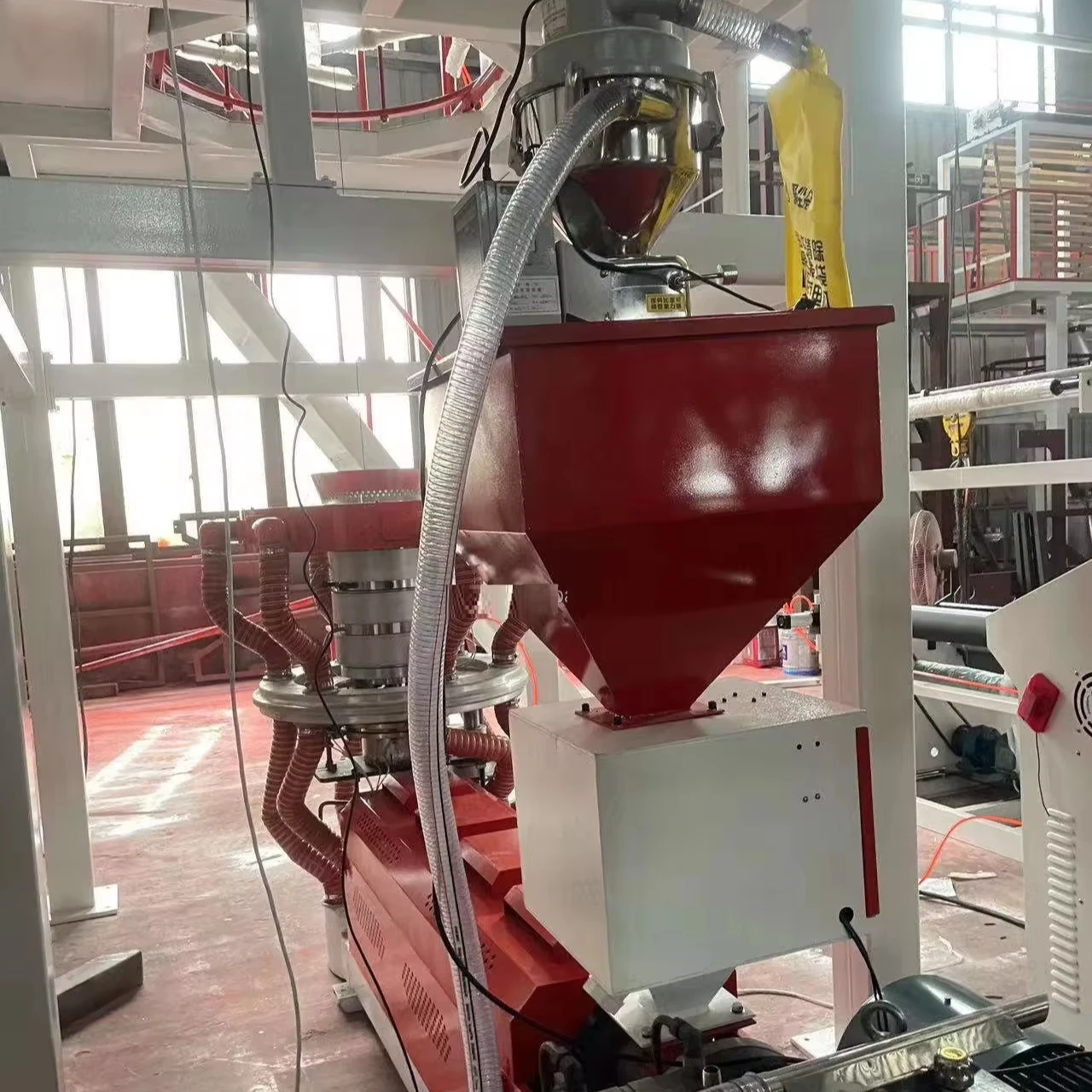 سعر المصنع عالية السرعة الروتاري يموت رئيس HDPE LDPE LLDPE PE آلة نفخ الفيلم القابلة للتحلل البلاستيك الطارد #5