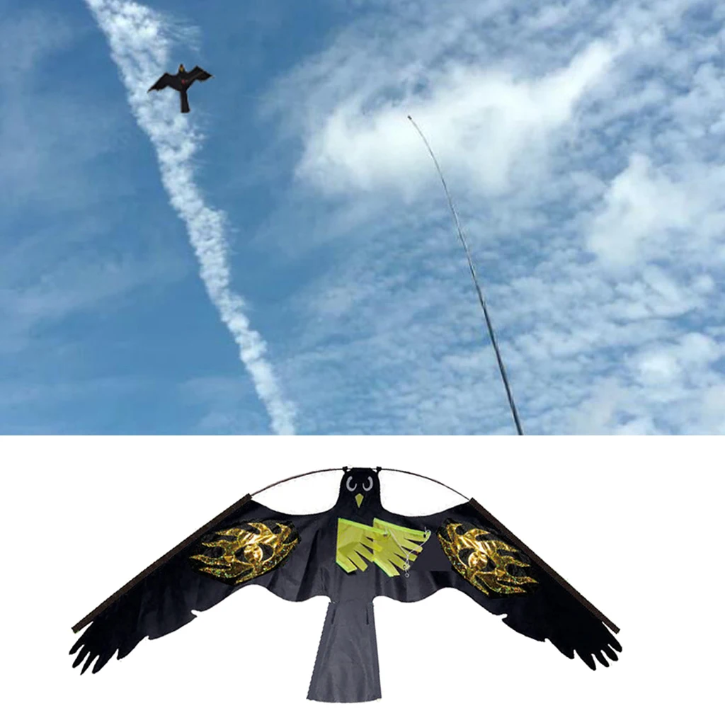 Hawk Bird Scarer Kite Nylon Fabric Kids Kite Toy Bird Scaring Windsock for Garden Protection
