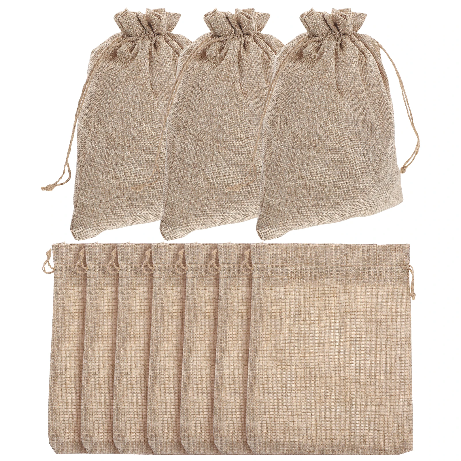 

10pcs Burlap Gift Bags 10x14inch Drawstring Favor Bags Birthday Wedding Party Home Bulk Cotton Linen C y Packaging