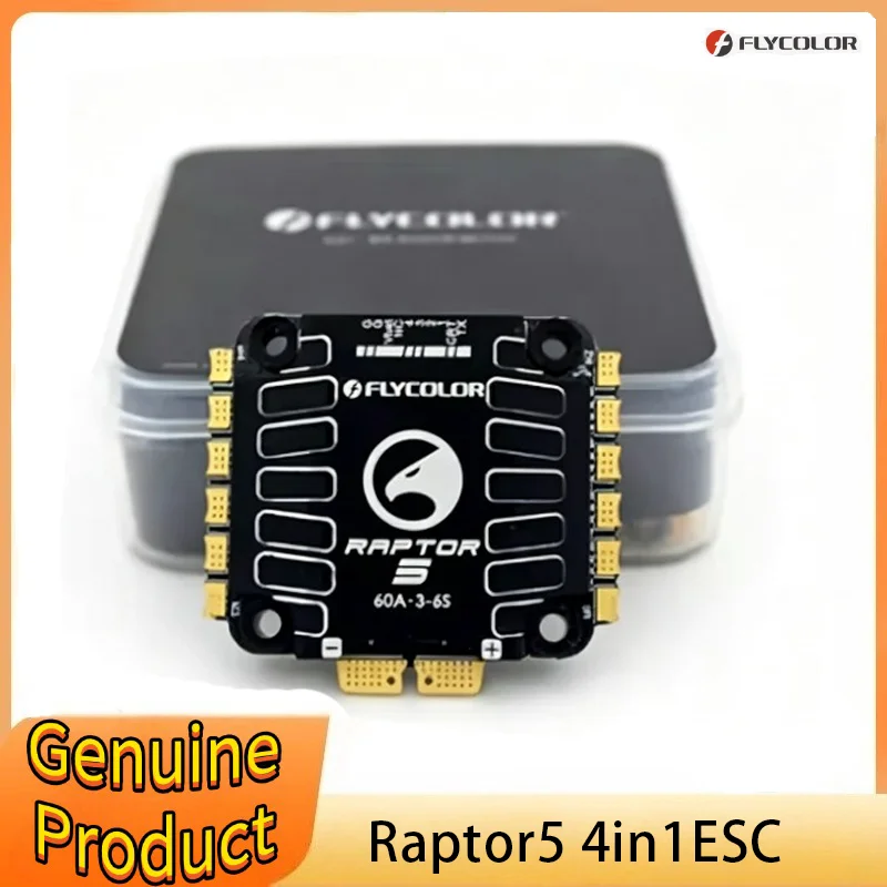 FLYCOLOR Raptor5 4in1 ESC 60A 45A G701 V5 PWM 128K 3-6S 30X30mm for FPV Drone Freestyle Flight Controller Stack DIY Parts