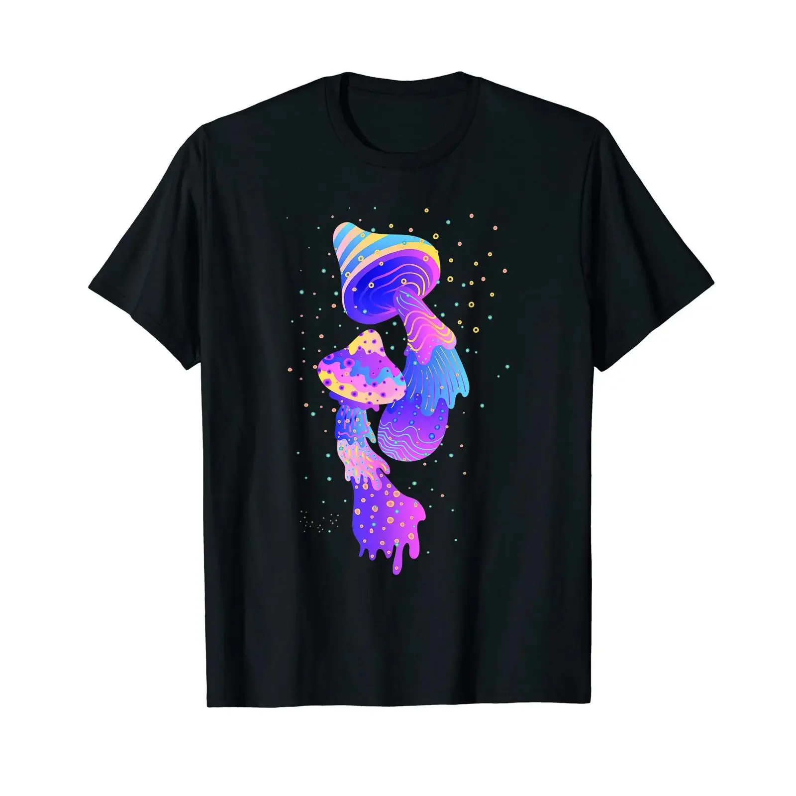 Trippy Psychedelic Mushrooms Magical Spores T Shirt vintage Washed fashion Unisex Soft Comfortable Breathable Stretched homme