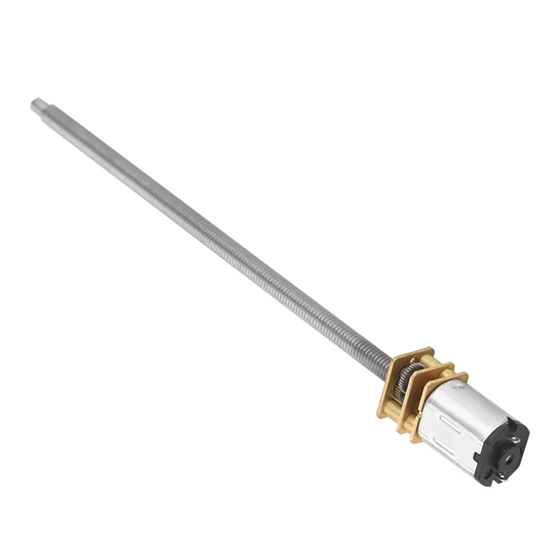 PORK-ZK30 DC 12V N20 محرك تخفيض صندوق التروس مع عمود إخراج طويل M4 X 100 مم (12V 600RPM)