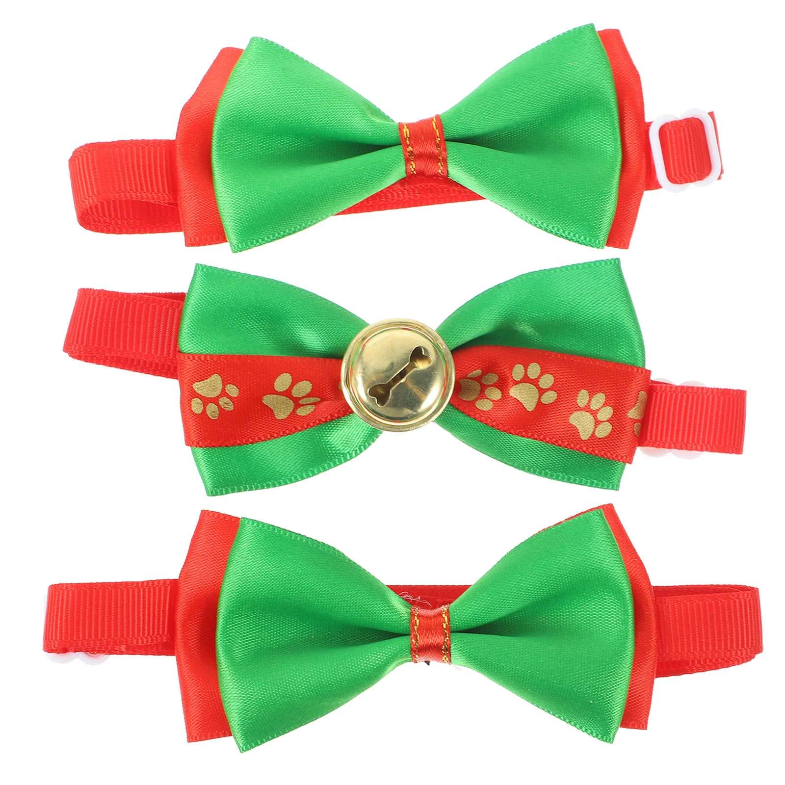 

3Pcs Pet Bow Tie Christmas Design Adjustable Dog Bowknot Collar Pet Decoration for Cats Dogs Outdoor Festival Dog Bowknot Collar