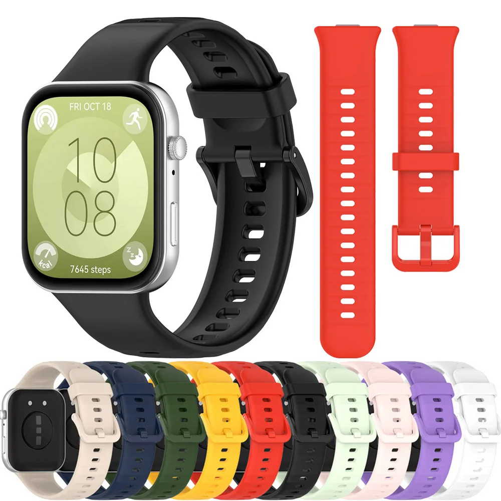 Soft Silicone WatchBand For huawei watch fit 3 Strap Wristbands Bracelet For Huawei Watch Fit3 WristBand Replacement Accessories