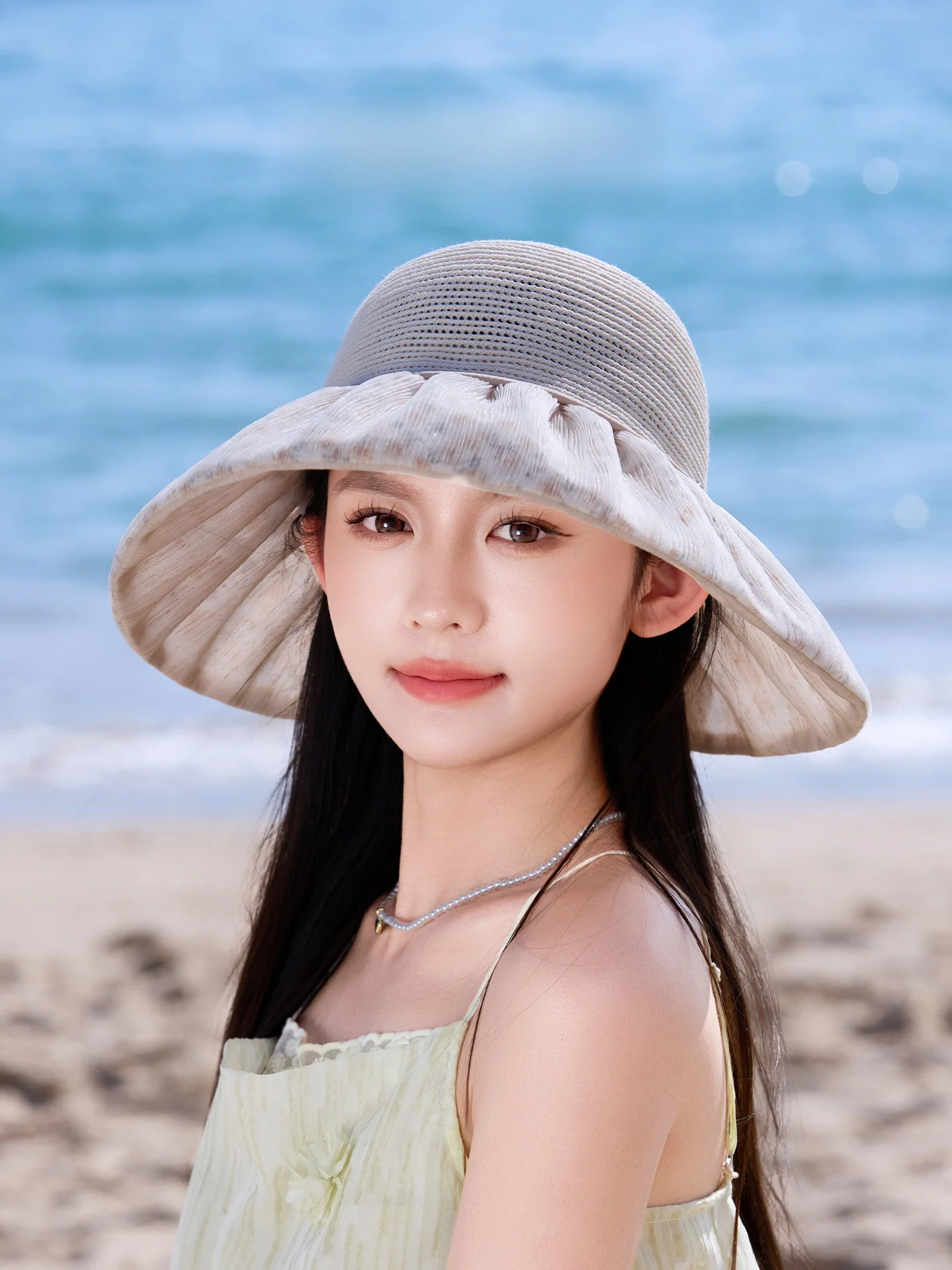 hanayo-knitted-hollow-out-wide-brim-sunshade-hat-for-women-spring-summer-style-breathable-floral-print-casual-hat