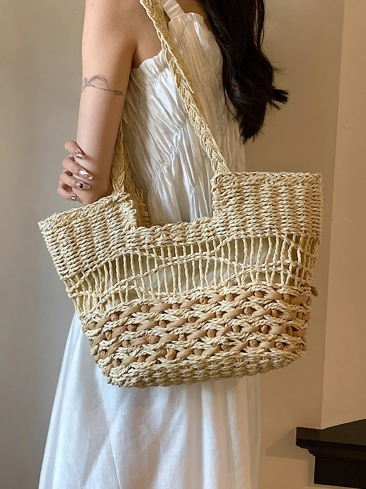 

Bolsos Para Mujeres 2023 Summer High Quality New Straw Bag Fashion Tote Large Capacity Single Shoulder Bags for Women Hot Sale