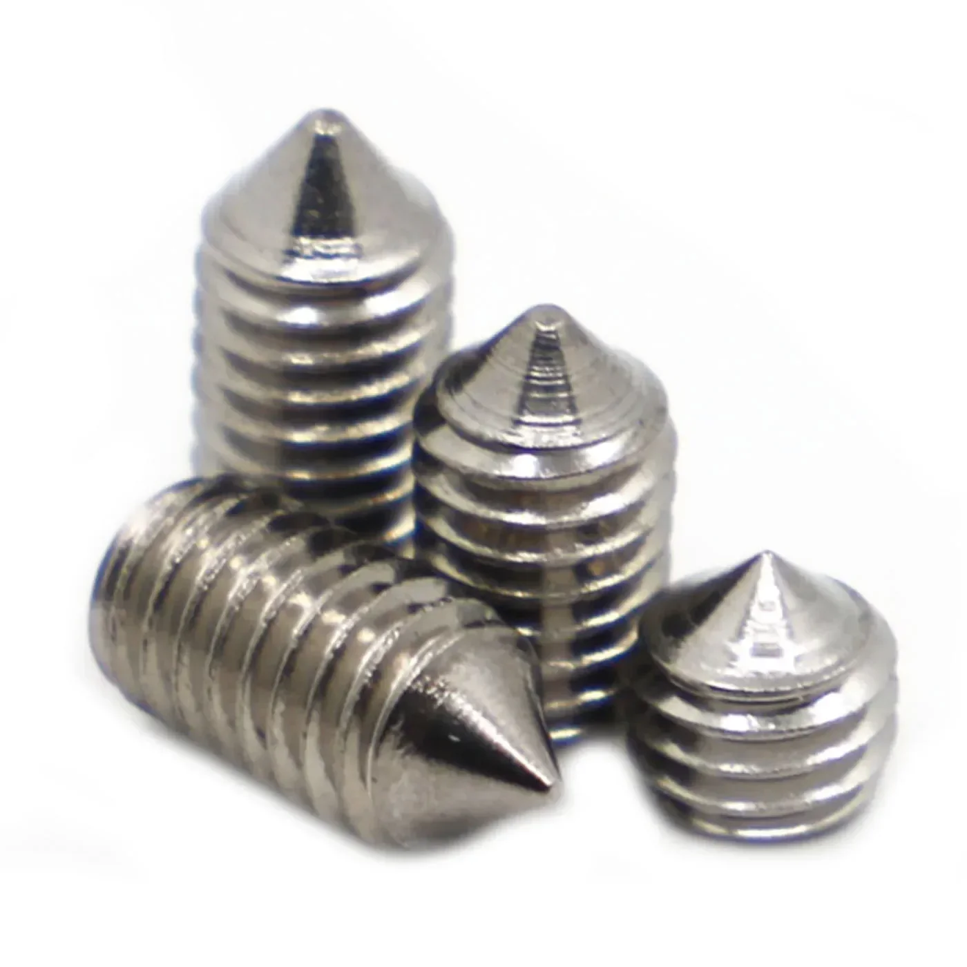 DIN914 Hex Hexagon Socket Allen Tapered End Cone Point Set Screw Grub Bolt M2 M2.5 M3 M4M5M6M8 M10 M12 A2-70 304 Stainless Steel
