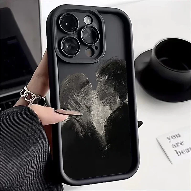 Oil Painting Art Phone Case For iPhone 15 Pro Max 14 13 12 11 Pro Max XS XRX 7 8 14 15 Plus SE 2020 Shockproof Soft Matte Cover