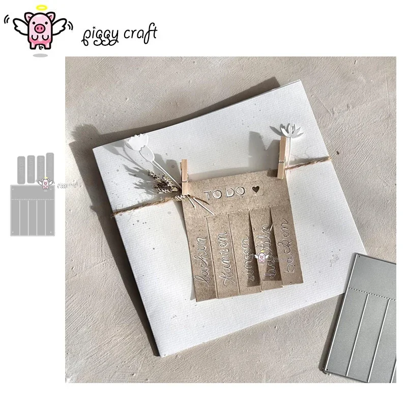 Piggy Craft metal cutting dies cut die mold Letters sticky notes Scrapbook paper craft knife mould blade punch stencils dies