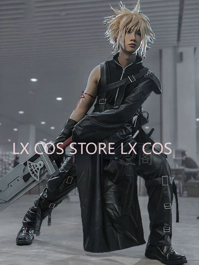 Cloud Strife Cosplay Outfit PU Leather Carnaval Costume Halloween Christmas Costume for Men and Women Clothes