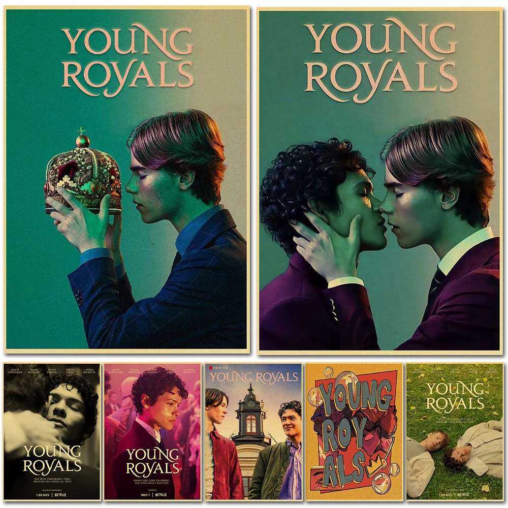 Affiche murale de la série télévisée Young Royals, tableau mural rétro, affiches vintage, décor de chambre à coucher, salon, bar, peinture murale sans cadre, autocollants