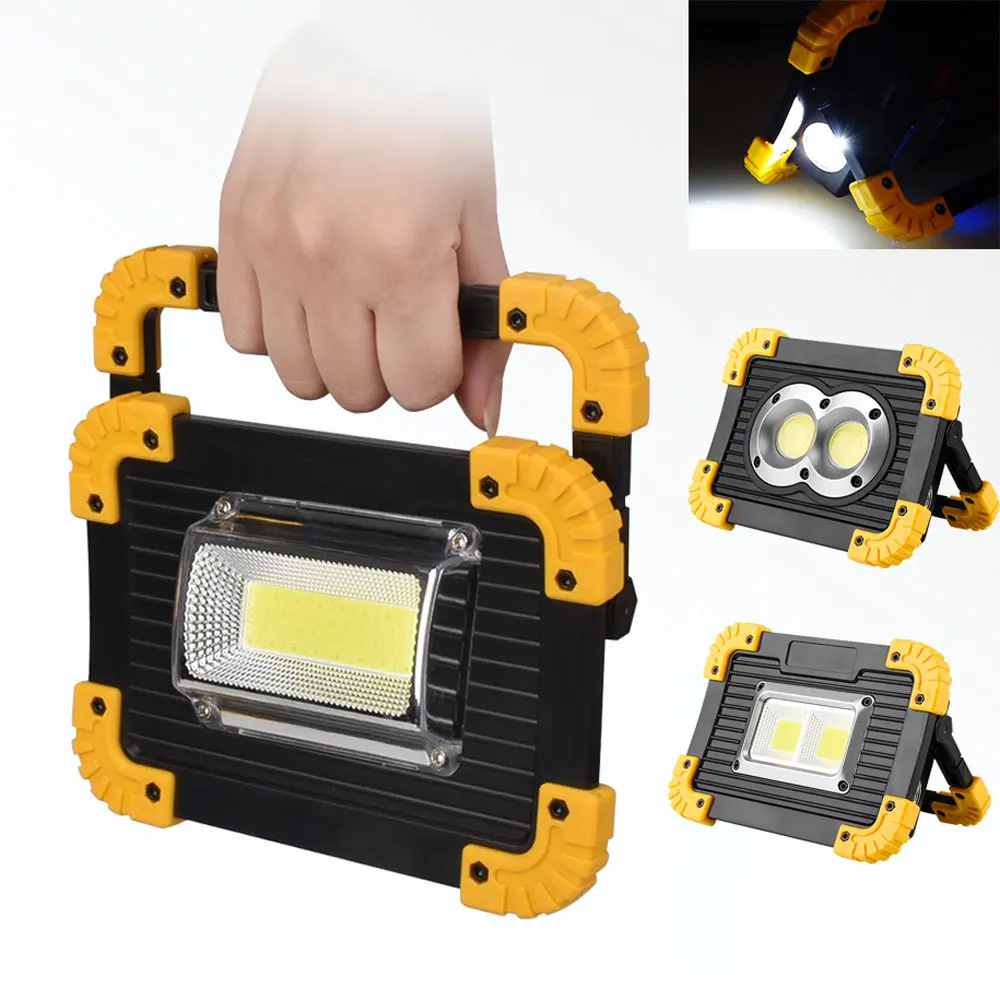 100W Portable Led Spotlight 3000LM Super Bright Led Work Light USB Rechargeable for Outdoor Camping Lamp Led Flashlight by 18650