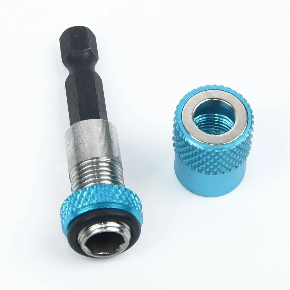 1 個 60 ミリメートルネジビットホルダー 1/4\\\\\\\\\\\\\\\\\\\\\\\\\\\\\\\" 六角調整可能なネジ深さビットホルダーブルービット