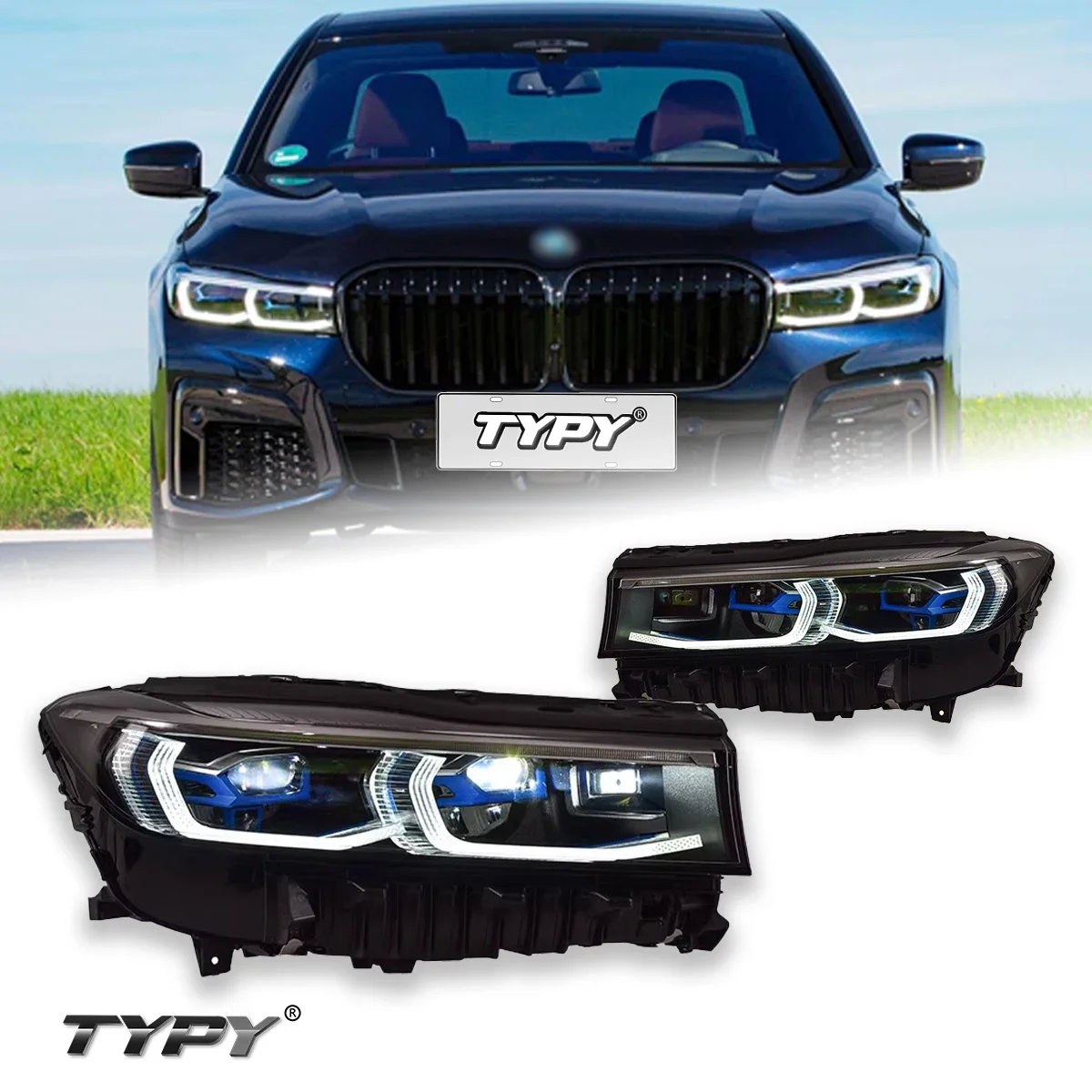 

Автомобильные фары TYPY, новые дневные ходовые огни для BMW 7 серии G12 2016-2019