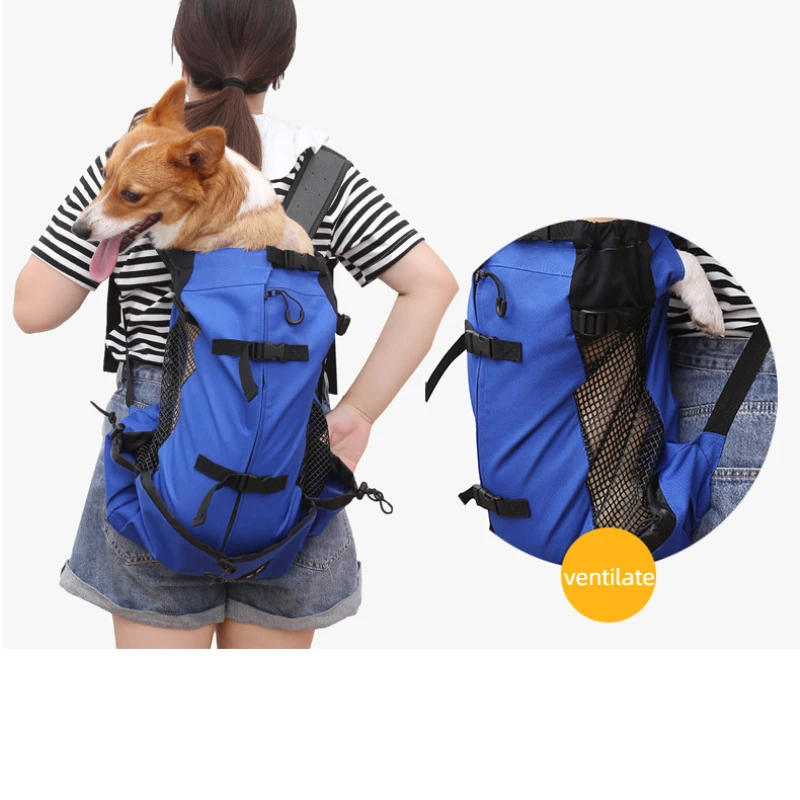 Dog Backpack Breathable Dog Bag Outdoor  Travel Bags Reflective Carrier Backpack French Bulldog Dog Accessories Pet Supplies