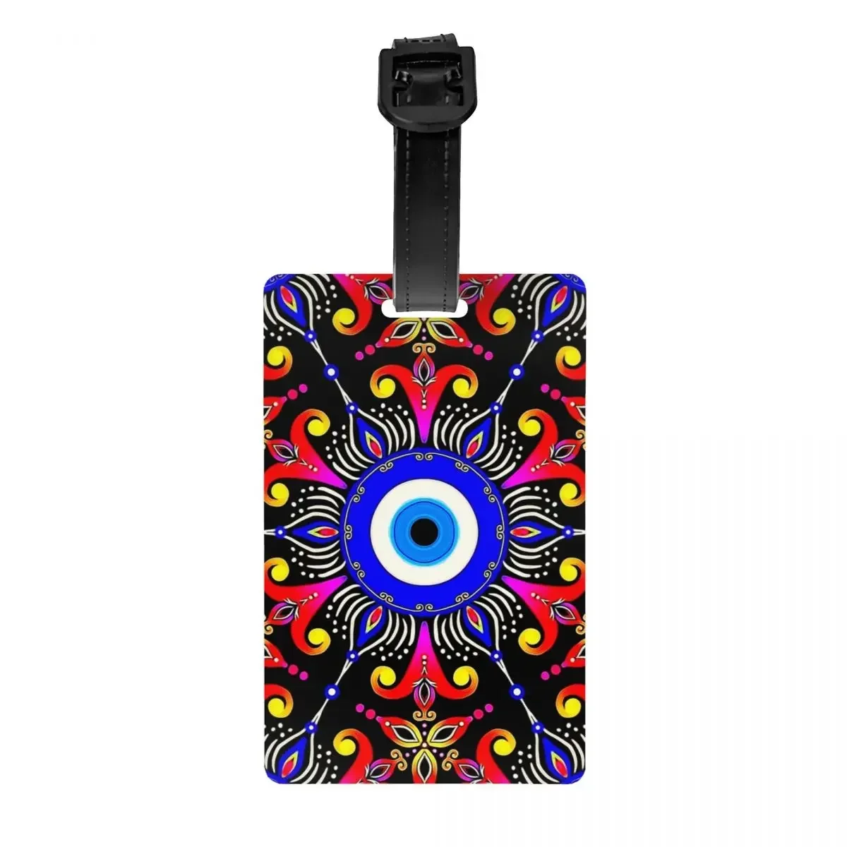 Mediterranean Evil Eye Luggage Tag For Suitcases Turkish Amulet Culture Privacy Cover ID Label