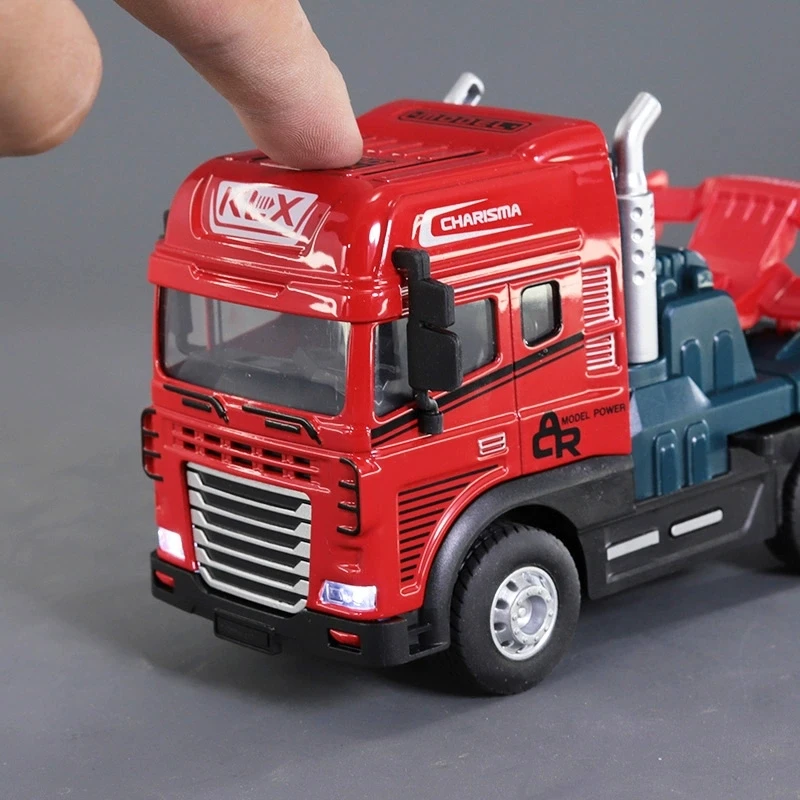 Hot selling 1:50 alloy heavy duty truck head models,engineering transportation vehicle toys,simulation sound and light car toy