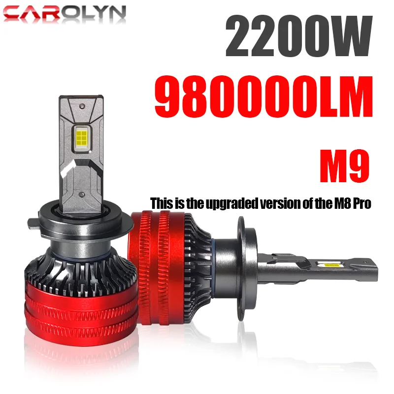 

carolyn M9 H7 Led Headlight H4 H1 2200W H8 H11 9005 HB3 9006 HB4 9012 HIR2 H9 Canbus 9054 CSP Car Light Bulb Fog Lamp High Power