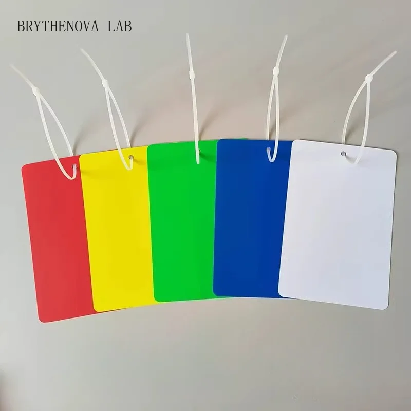Blank Signage PVC Plastic Small Card Waterproof Hanging Card Listing Handwriting Label Outdoors Tag Lanyard Rectangle Sigh