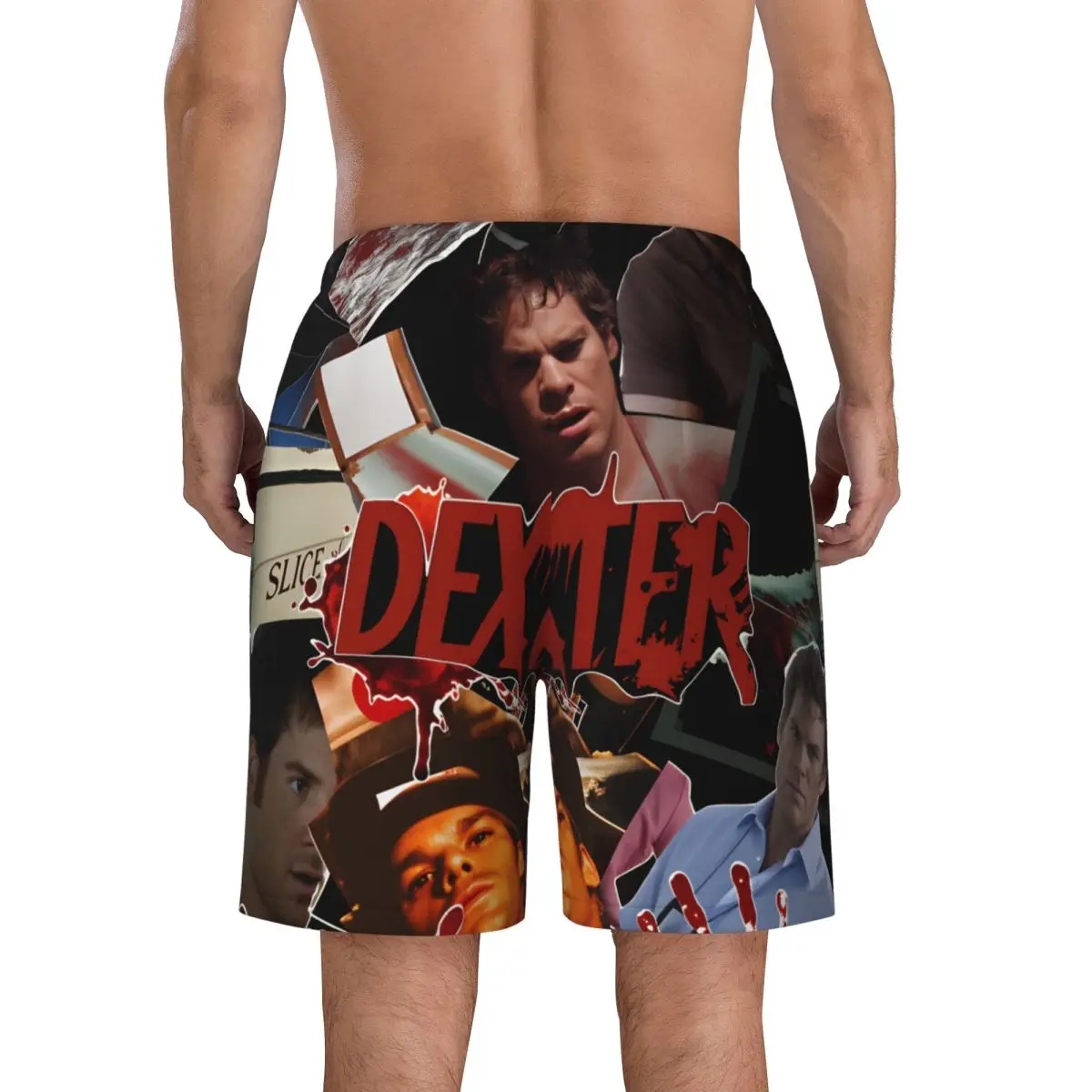 Dexter Morgan Blood Never Lies TV Show Photo Board Shorts Summer Hawaii Beach Shorts Males Sports Surf Quick Dry Swimming Trunks