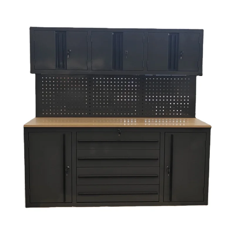 

Perforated Panel Workshop Garage Metal Tool Cabinet With Heavy Drawers