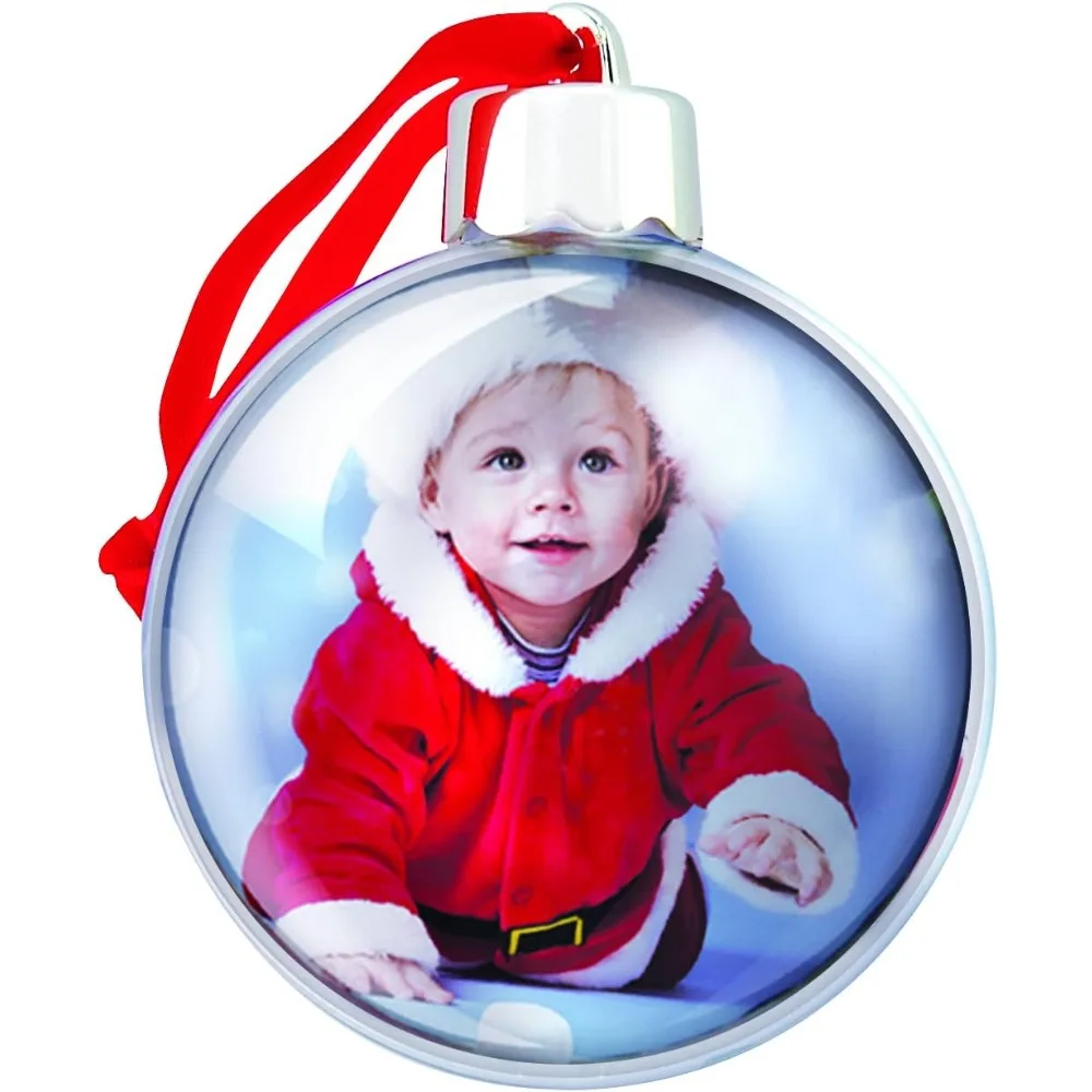 زينة عيد الميلاد DIY، كرات تزيين الصور - مجموعة من 24 قطعة #1