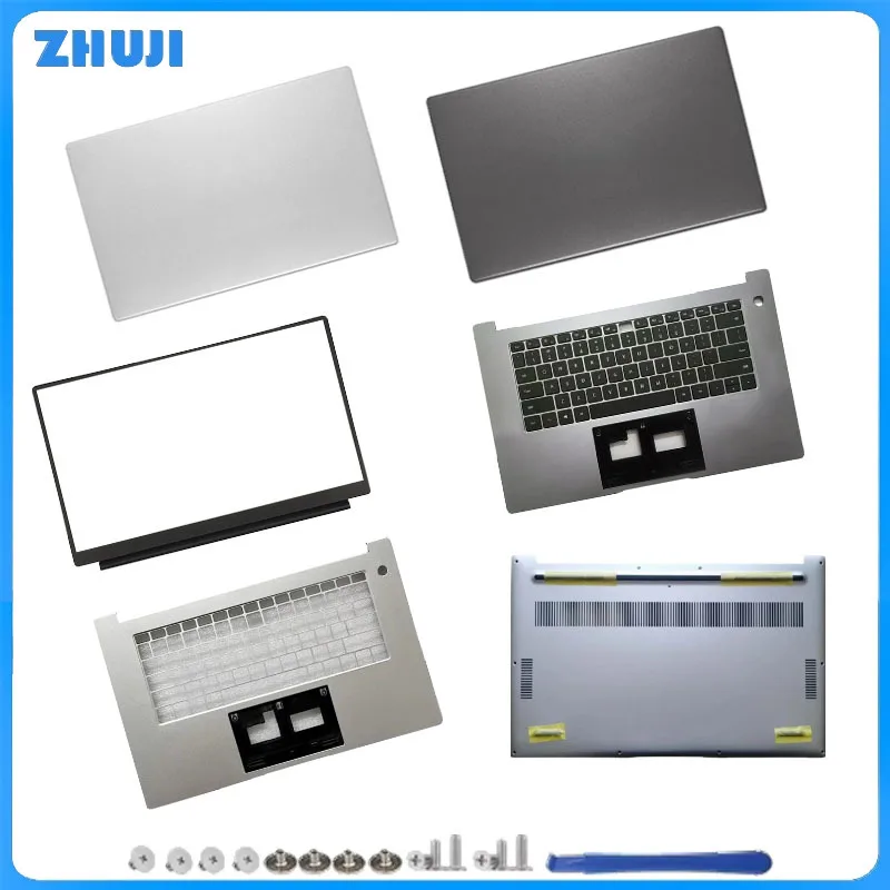 

For Matebook D15 Boh-WAQ9L Boh-WAQ9HNL BoD-WFH9 BBZ BOB BOHL New LCD Back Cover Front Bezel Palmrest Bottom Case Hinges