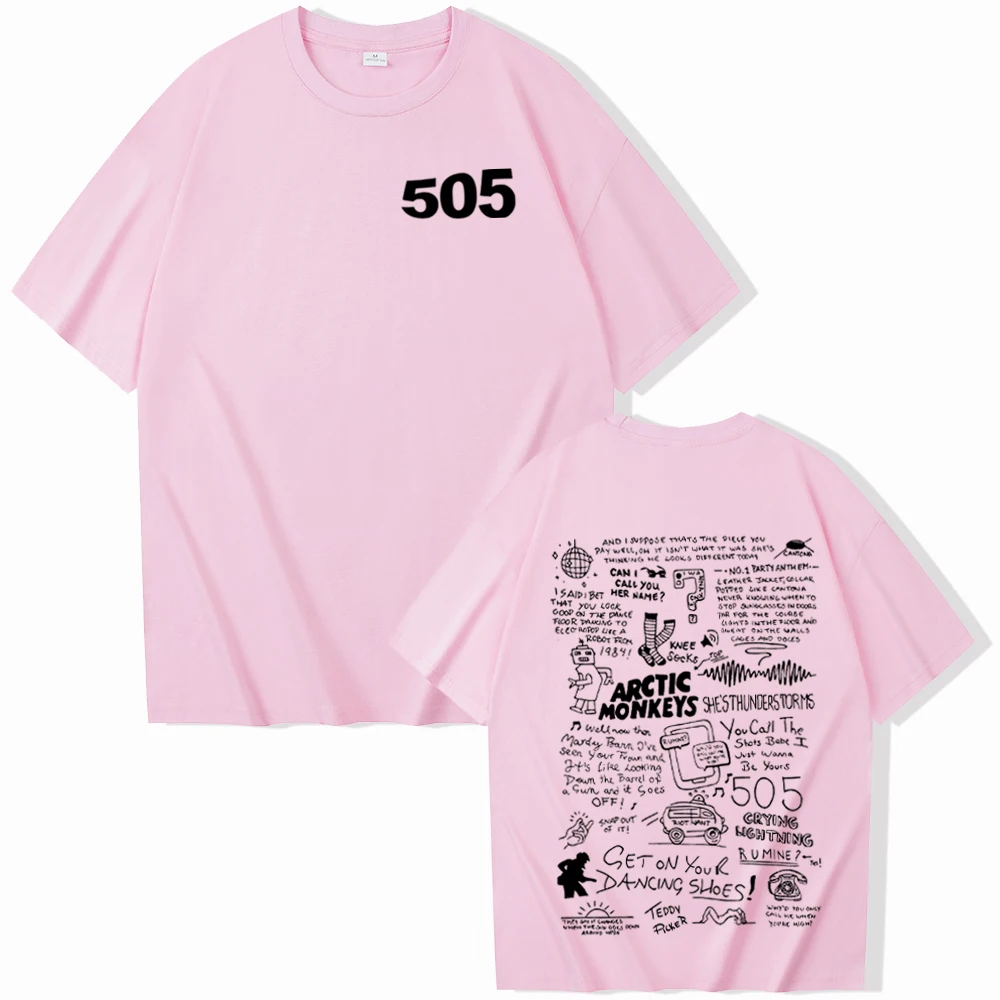 505 camicia Arctic claces Music Shirt Arctic monkey Merch Gift for Arctic claces Fan o-collo camicie a maniche corte